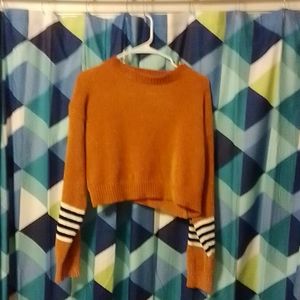 Women's medium orange crop top sweater
